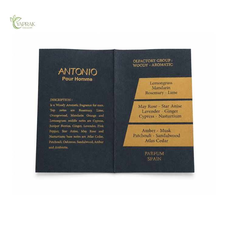 H & H Antonio Perfume notes | اطلاعات و نت های عطر مردانه آنتونیو