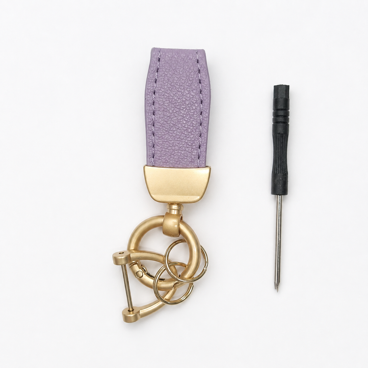 Lavender keychain and metal tool